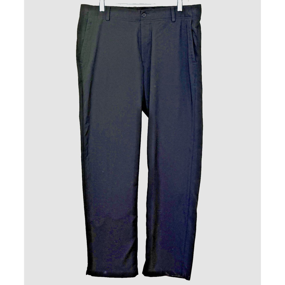 Nike Dri Fit Golf Chino Pants Mens 36x32 Black Straight Leg Lightweight Active